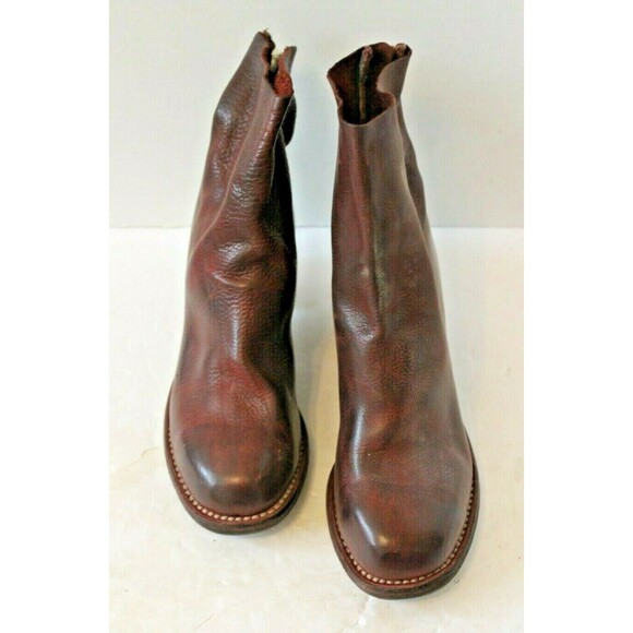 GUIDI Ankle Boots Goat Full Grain Cuban Heel Made In Italy EU 36 US 5.5 - Picture 3 of 9